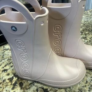 CROCS Blush Pink Waterproof Boots